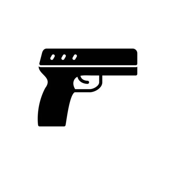 Broń Ikona Web Prosta Ilustracja Pistolet — Wektor stockowy