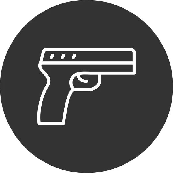 Gun Web Icon Simple Illustration Pistol — 스톡 벡터