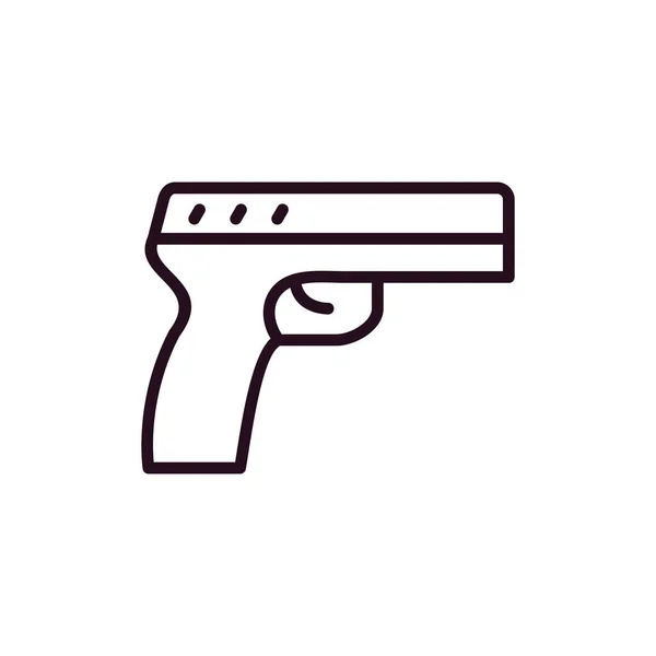 Uma Arma Ícone Web Ilustração Simples Pistola —  Vetores de Stock