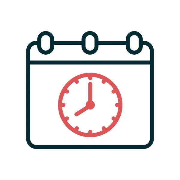 Tempo Data Ícone Vetor Ilustração Design Programação —  Vetores de Stock