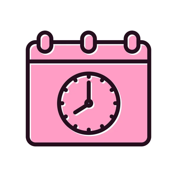 Tempo Data Ícone Vetor Ilustração Design Programação —  Vetores de Stock