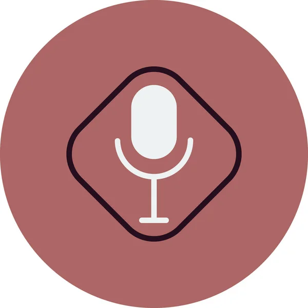 Vector Illustration Modern Voice Recorder Icon — Vetor de Stock