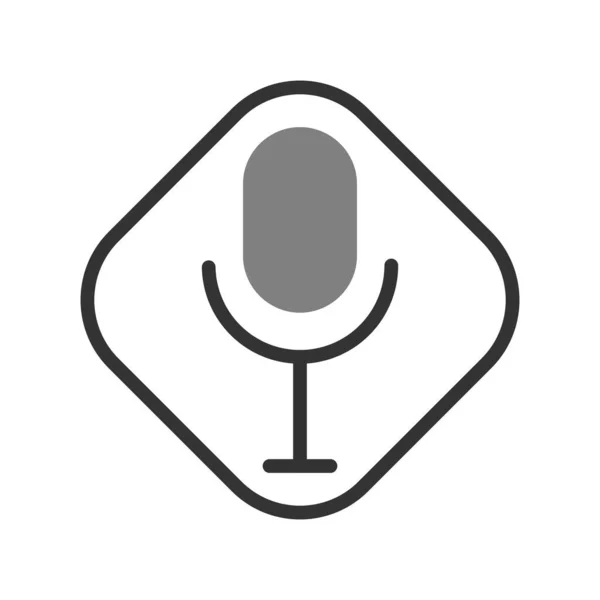 Vector Illustration Modern Voice Recorder Icon — Stok Vektör