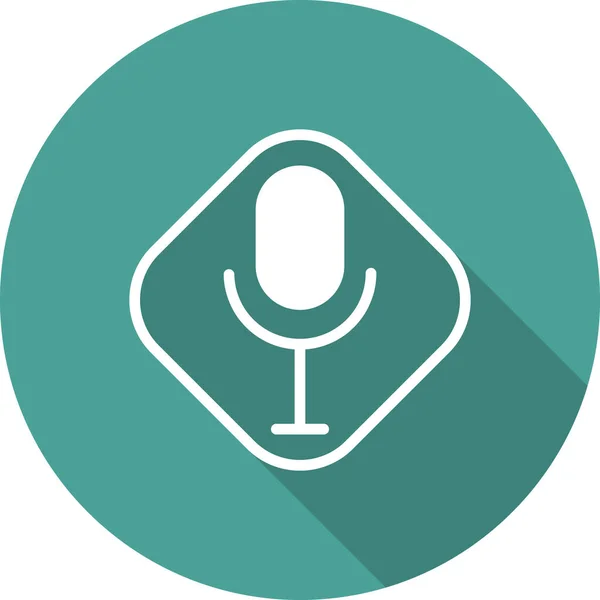 Vector Illustration Modern Voice Recorder Icon — Vetor de Stock
