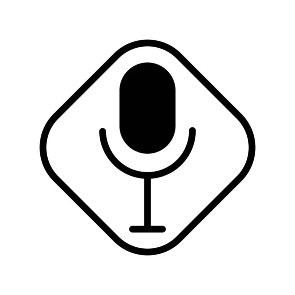 Vector Illustration Modern Voice Recorder Icon — Vetor de Stock