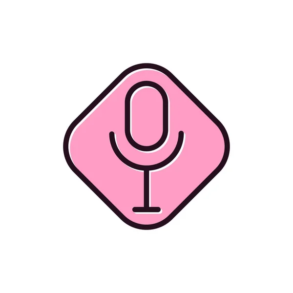 Vector Illustration Modern Voice Recorder Icon — Διανυσματικό Αρχείο