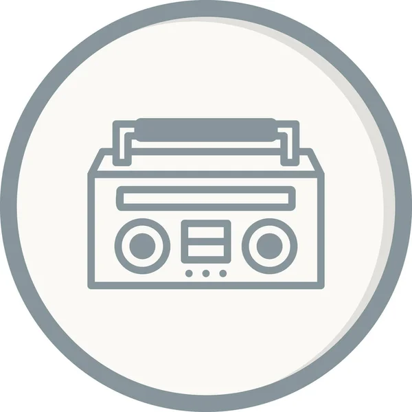 Boombox Flat Vector Icon — Stock Vector