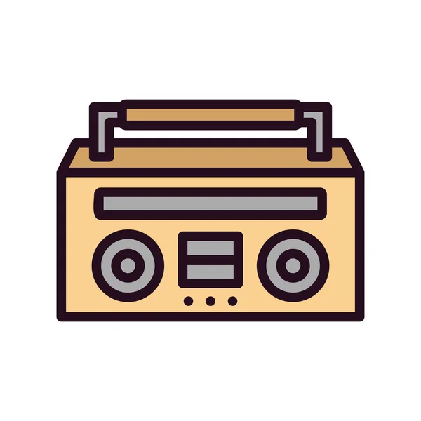 Cassette Tape Icon Flat Illustration Radio Vector Icons Web Design — Stockvector