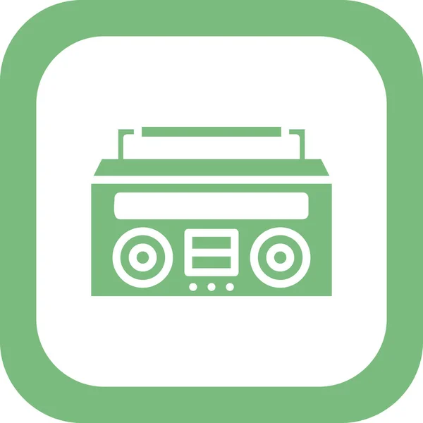 Cassette Tape Icon Flat Illustration Radio Vector Icons Web Design — Stockvektor