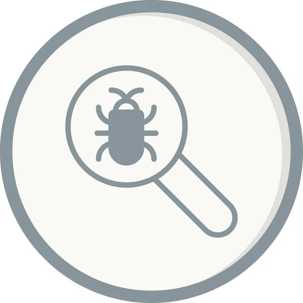 Magnifying Glass Virus Icon Vector Bug Search Sign Isolated Symbol — Stockvector