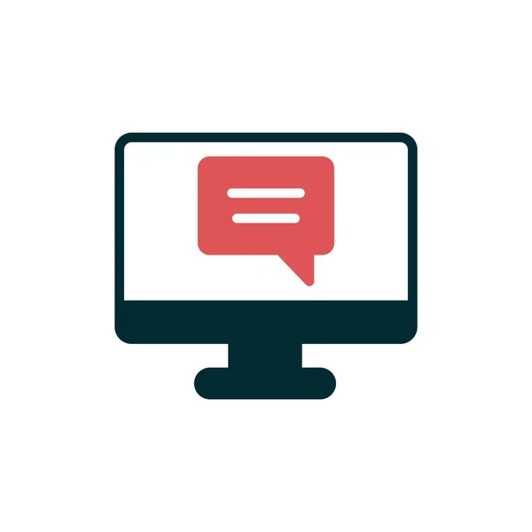 Speech Bubble Simple Vector Illustration Chat — Vetor de Stock