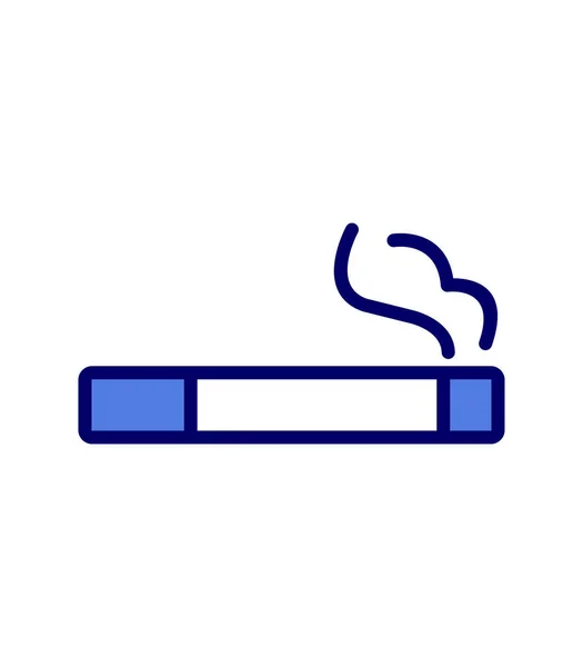 Fumar Icono Web Ilustración Simple Cigarrillo — Vector de stock