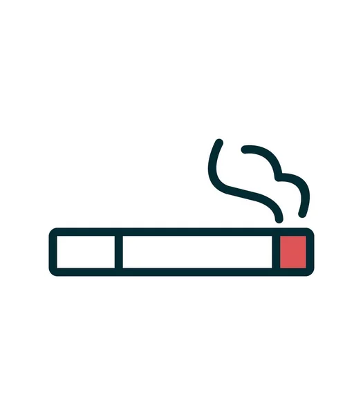 Smoking Web Icon Simple Illustration Cigarette — Vetor de Stock