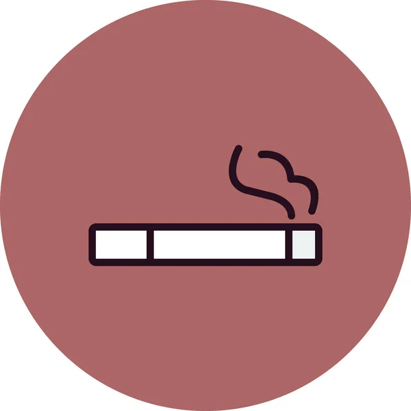 Fumar Ícone Web Ilustração Simples Cigarro —  Vetores de Stock