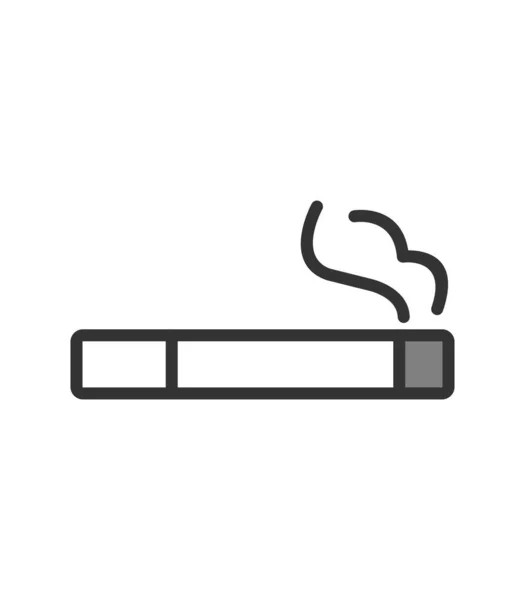 Fumar Icono Web Ilustración Simple Cigarrillo — Archivo Imágenes Vectoriales