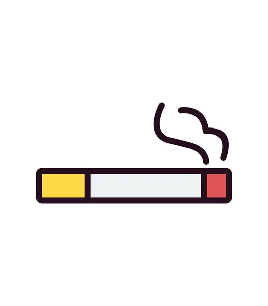 Fumar Icono Web Ilustración Simple Cigarrillo — Vector de stock