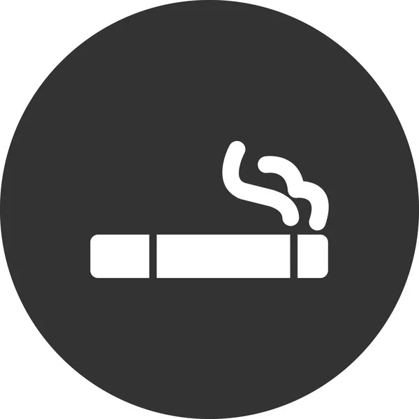 Fumar Ícone Web Ilustração Simples Cigarro —  Vetores de Stock