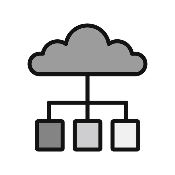 Cloud Computing Icon Vector Cloud Storage — Stockvector