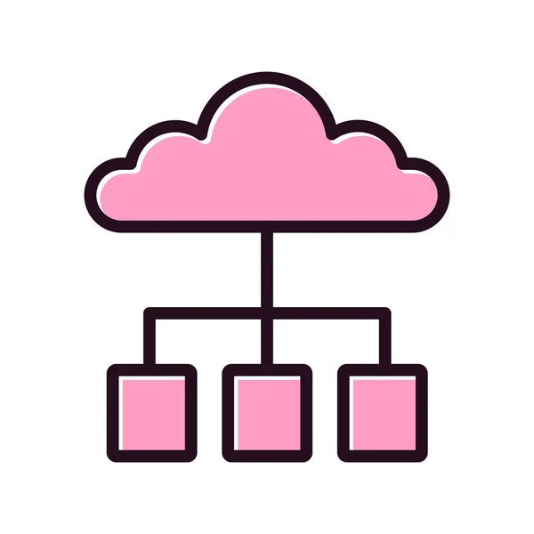 Cloud Computing Icon Vector Cloud Storage — 图库矢量图片