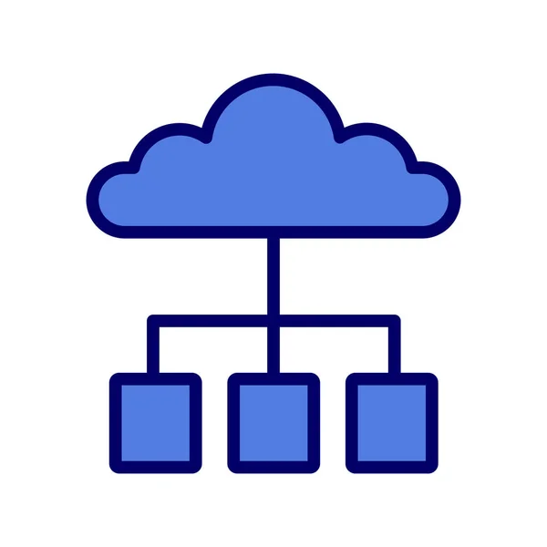 Cloud Computing Icon Vector Cloud Storage — Stockvector