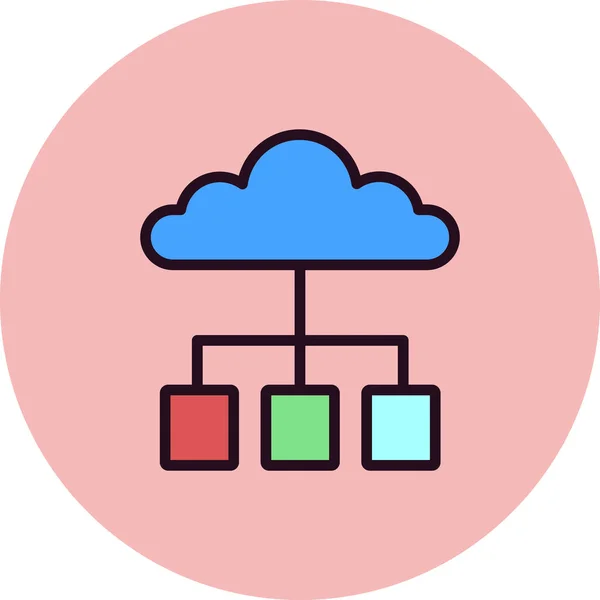 Cloud Computing Icon Vector Cloud Storage — 图库矢量图片