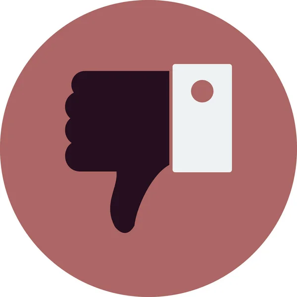 Hand Dislike Gesture Line Vector Illustration Icon — 图库矢量图片