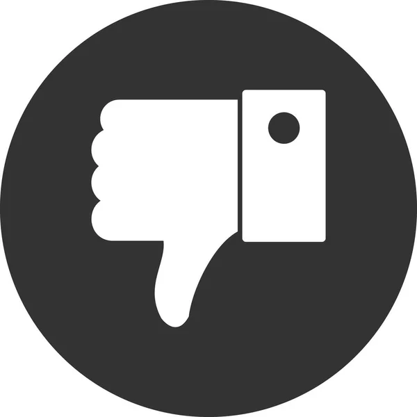 Hand Dislike Gesture Line Vector Illustration Icon — Stock vektor