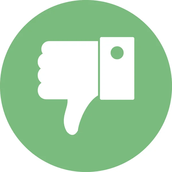 Hand Dislike Gesture Line Vector Illustration Icon — Stockový vektor