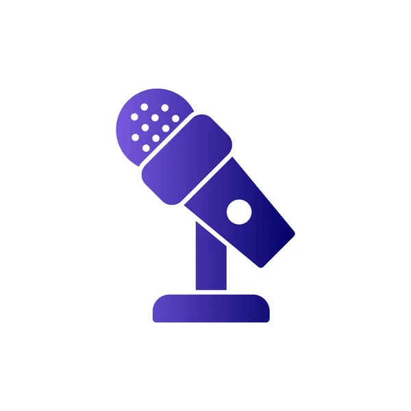 Microphone Icon Vector Illustration Mic Stand — Stockvektor