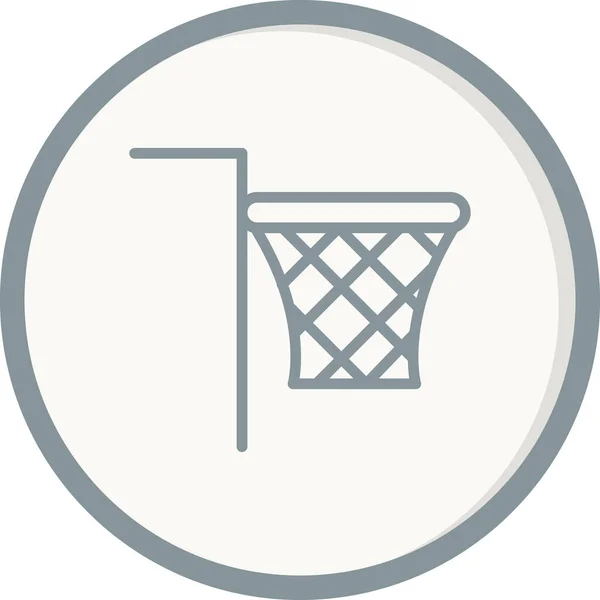 Баскетбол Иконка Сайта Простая Иллюстрация Сеть — стоковый вектор