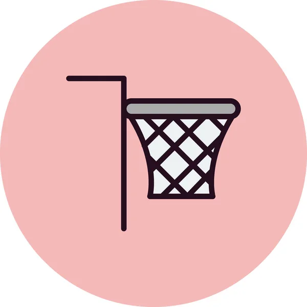 Baloncesto Icono Web Ilustración Simple Neto — Vector de stock
