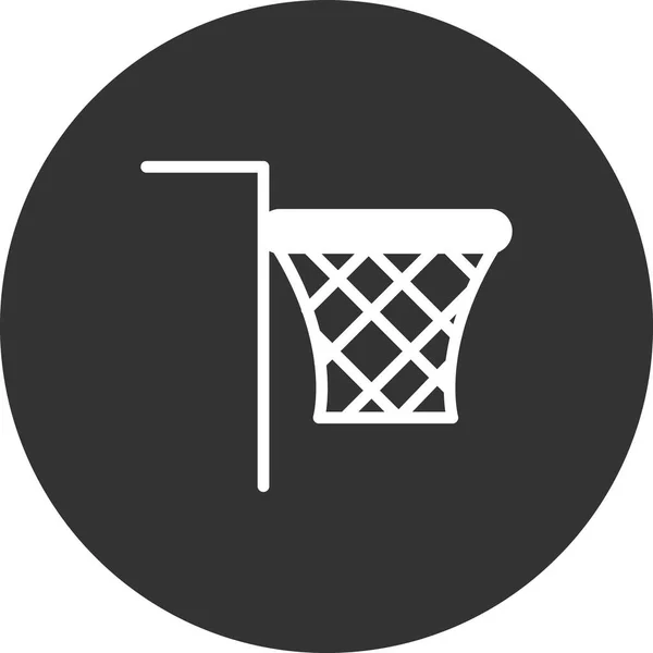 Basketball Web Icon Simple Illustration Net — Διανυσματικό Αρχείο