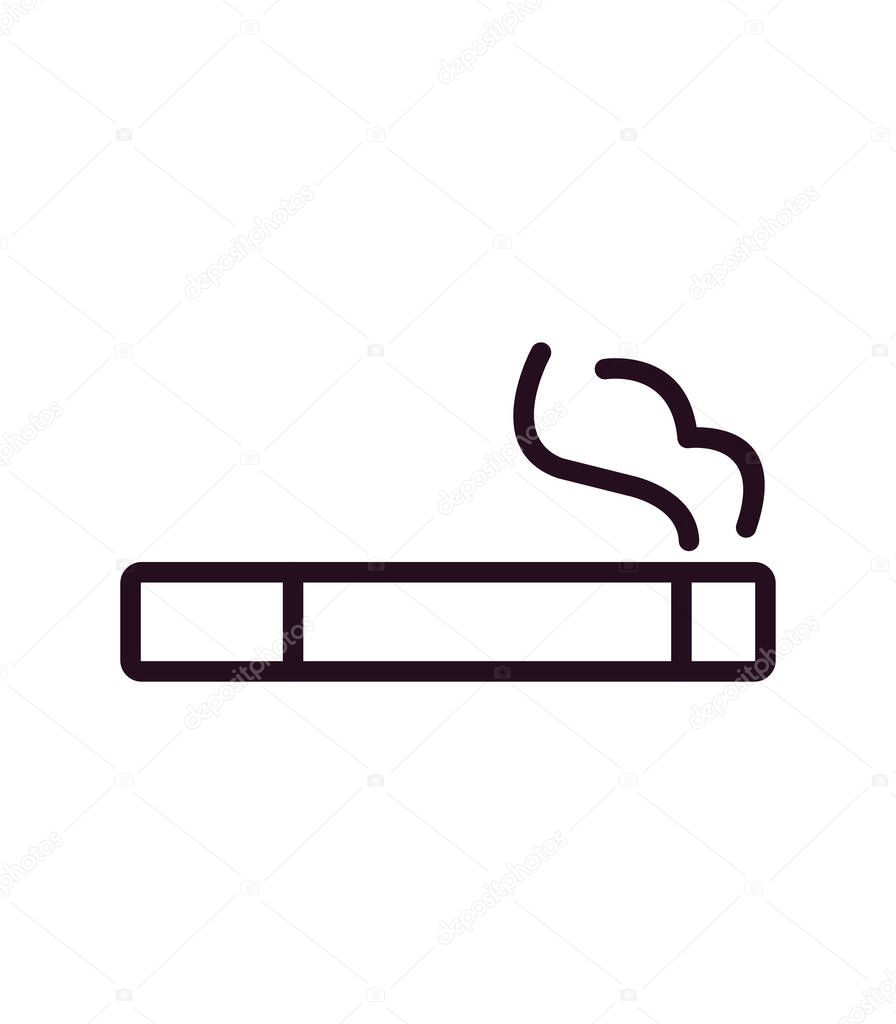 smoking cigarette icon. vector illustration 