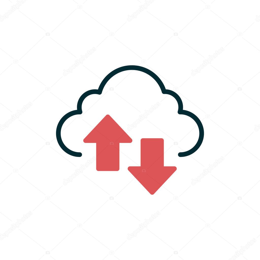 cloud. web icon simple illustration. Data Transfer