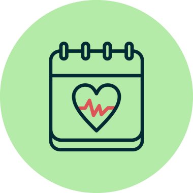 Takvim simgesi vektörü beyaz arkaplanda izole edildi, kalp şeffaf işareti. Toprak 