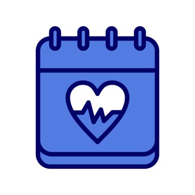 Takvim simgesi vektörü beyaz arkaplanda izole edildi, kalp şeffaf işareti. Toprak 