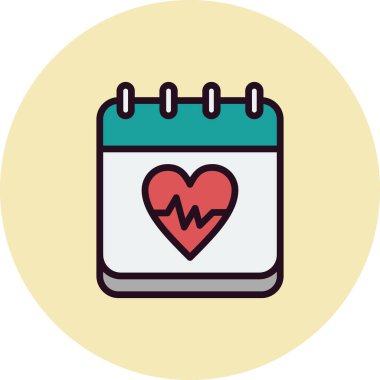 Takvim simgesi vektörü beyaz arkaplanda izole edildi, kalp şeffaf işareti. Toprak 