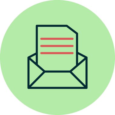 E- posta simgesi modaya uygun izole edilmiş arkaplan. Mektup 