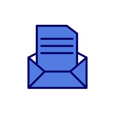 E- posta simgesi modaya uygun izole edilmiş arkaplan. Mektup 