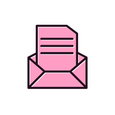 E- posta simgesi modaya uygun izole edilmiş arkaplan. Mektup 