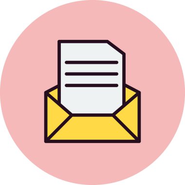 E- posta simgesi modaya uygun izole edilmiş arkaplan. Mektup 