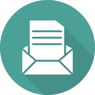 E- posta simgesi modaya uygun izole edilmiş arkaplan. Mektup 