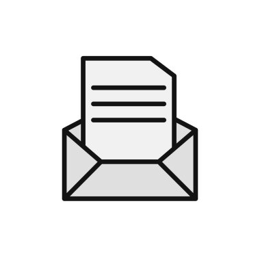 E- posta simgesi modaya uygun izole edilmiş arkaplan. Mektup 