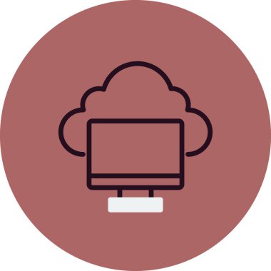 Ekran. Web simgesi basit illüstrasyon