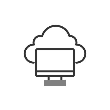 Ekran. Web simgesi basit illüstrasyon