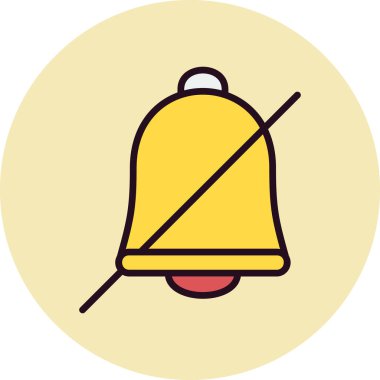 Zil. Basit web simgesi tasarımı. Alarm Kapalı