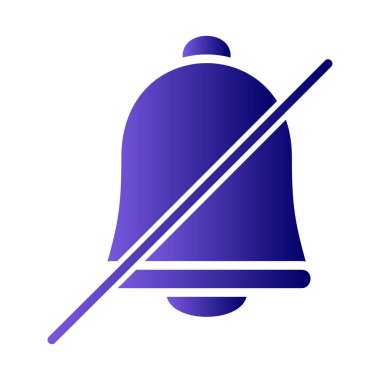 Zil. Web simgesi basit bir illüstrasyon. Alarm Kapalı