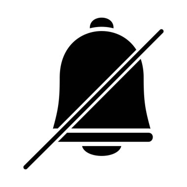 Zil. Web simgesi basit bir illüstrasyon. Alarm Kapalı