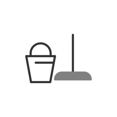 bucket. web icon simple design. Cleaning icon