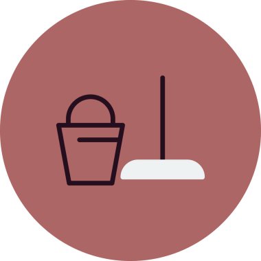Kova. Basit web simgesi tasarımı. Temizleme simgesi